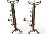 pair of antique cast iron fire hydrant stands