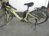a bike that is parked in a garage