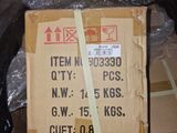 a cardboard box that is sitting on top of a pile of boxes