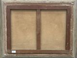 an image of a painting of a window with a brown frame
