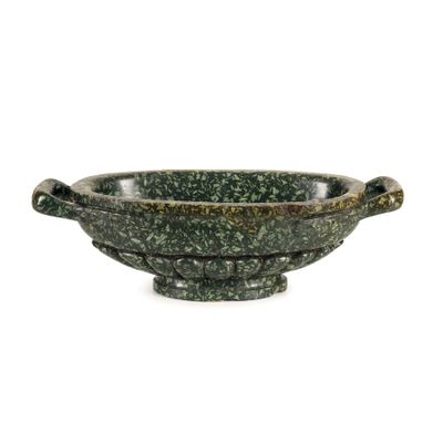 GRANDE COUPE EN MARBRE SERPENTIN VERT, 18E - 19E SIÈCLE - Photo 1