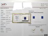 un certificat sur lequel figure l'image d'un diamant bleu