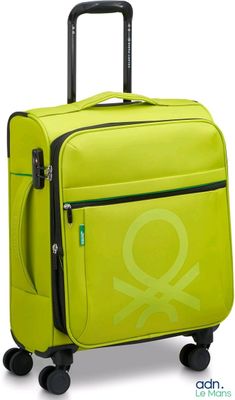 an image of a green suitcase with an x symbol on it
