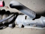 a close up of a bike handle with a wren