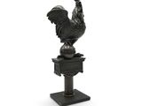an image of a statue of a rooster on top of a pedestal