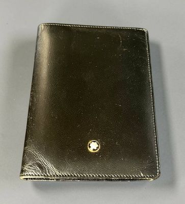 MONTBLANC Porte mémo en cuir lisse noir, collection Meisters…