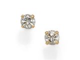 a pair of diamond earrings