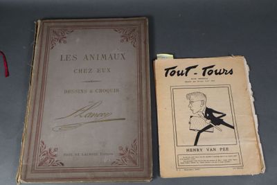 un vieux livre avec la photo d'un homme en smoking et un livre avec la photo d'un homme en smoking