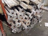 many pieces of wood stacked on top of each other