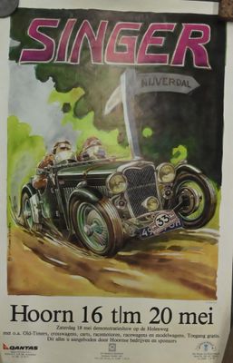 Automobilia Quatre affiches : - Retro Car & Bike, 3 & 4 octo…