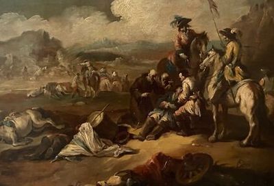 une photo d'un tableau accroché au mur d'un musée