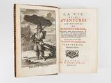 an old book with a picture of a man on a horse