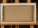 a picture of an easel with a picture on it
