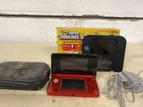 une console Nintendo et un boîtier de jeu Nintendo posés sur une table