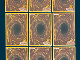 six square coasters with a picture of a black hole in the middle