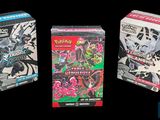 Cette image présente trois types différents de cartes à collectionner Pokémon.