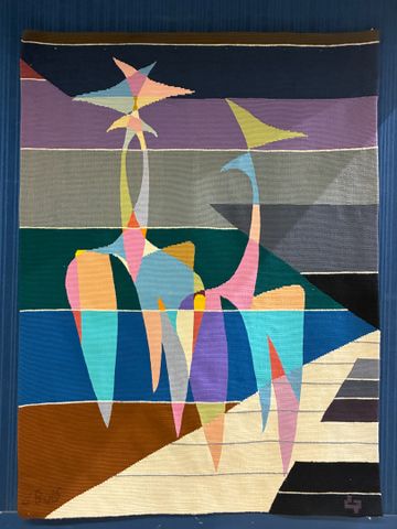 Tapisserie « Figure de Troies » d’après un carton de Geneviève Bo...