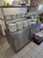 Table chauffante ZANUSSI en inox à 2 portes avec étagère int…