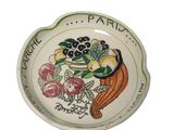a plate with a picture of fruits and vegetables on it