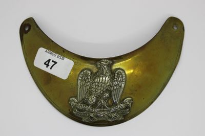 Hausse col d'officier d'infanterie modèle 1848, plateau lair…