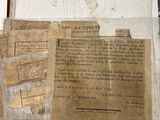 an open book with a drawing of a man on it