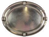 an image of a silver plate on a white background
