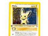 a close up of a pokemon card on a white surface