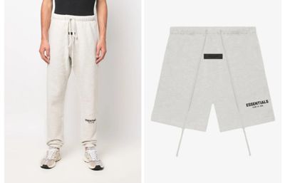 un homme debout à côté d'un pantalon et d'un t-shirt