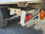 a close up of the rear end of a flatbed truck
