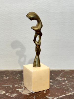 GOERITZ Mathias, d'après, Abstract Nude, bronze doré sur soc…