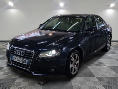 an image of a blue audi car in a showroom