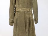 an image of a coat with a fur collar on a mannequin stand