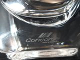 a close up of a glass object on a table