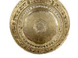 gold plate on a white background with a white background
