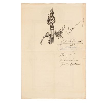 le dessin d'un serpent sur une feuille de papier comportant des inscriptions