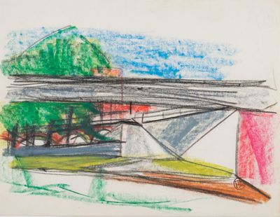 Raymond ESPINASSE (1897-1985). Garonne, vue sur les ponts.