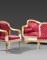 Important mobilier de salon en bois mouluré, sculpté, laqué … (photo 3)