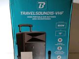a box with a picture of a travel sounder in it