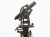 an old telescope on a stand on a white background