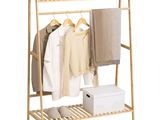 an image of a clothes rack with clothes on it