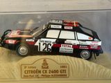 a model of a car in a display case