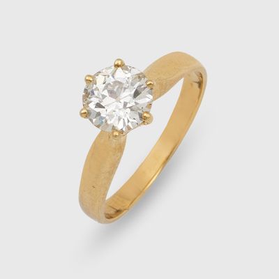 a diamond single - stone ring, by cartier