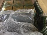 a pile of plastic bags sitting on top of a counter