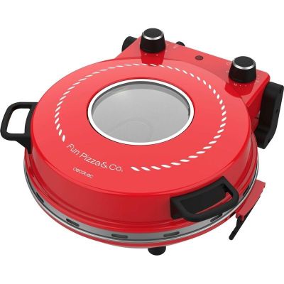 an image of a red electric fryer on a white background