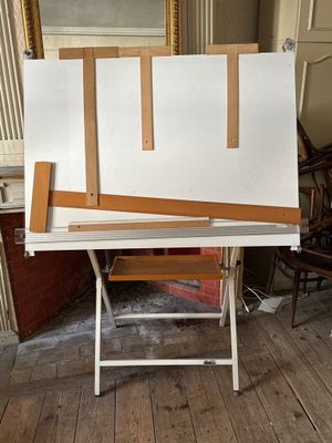 Table à dessin Wild-Leitz, plateau 130x93 cm, avec règle par…