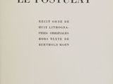 the front cover of a book with a black and white image of the title