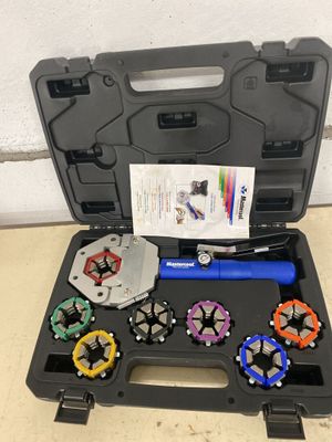 the tools are in the case on the table ready to be used