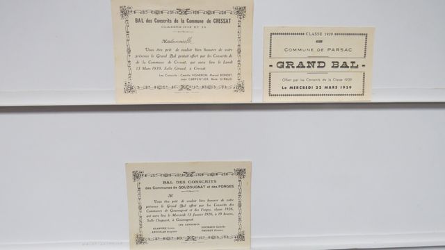Divers Creuse : Lot de 3 cartons d’invitation Bal des Conscrits :...