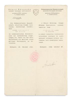 an old document with a red stamp on it