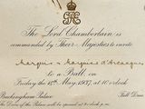 a letter written on a piece of paper with a crown on it